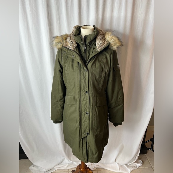 1 Madison Army Green Expedition Hooded Coat - EXCELLENT CONDITION - Large - Picture 1 of 10